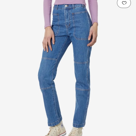 NEVER WORN! Madewell The '90s Straight Cargo Jean in Fenwood Wash - Picture 1 of 7